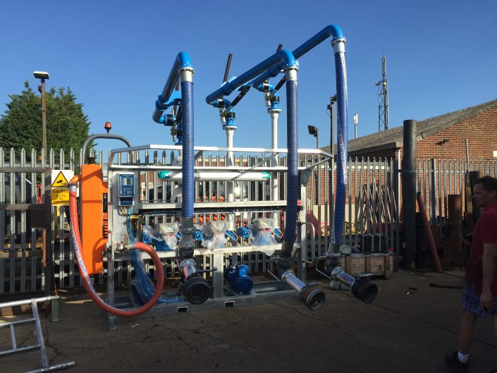 In Control Projects Three Arm Bottom Hose Loading Skid